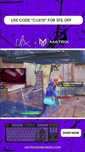 Clix vs Advith 1v1 with Matrix Keyboard! @clix #clix #fortnite