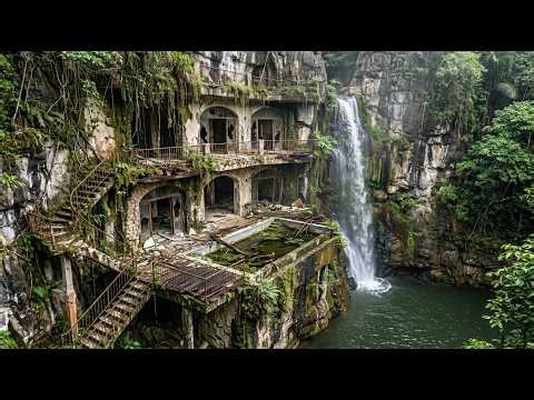 Cliffside Ruin With Waterfall Views Becomes a Calm Stone Retreat | Cinematic Makeover