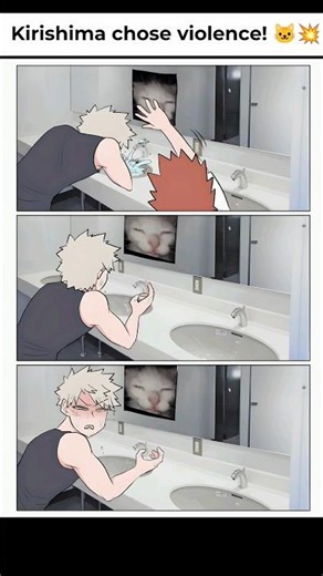 Kirishima comparing Bakugo to an angry squinting cat is absolute comedy gold! 😂🔥