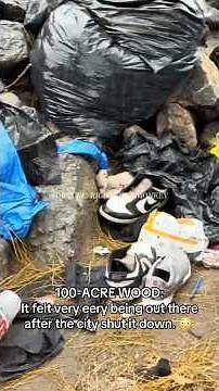 EERY EXPLORATION AT THE RECENTLY SHUTDOWN 100-ACRE WOOD HOMELESS CAMP 😳