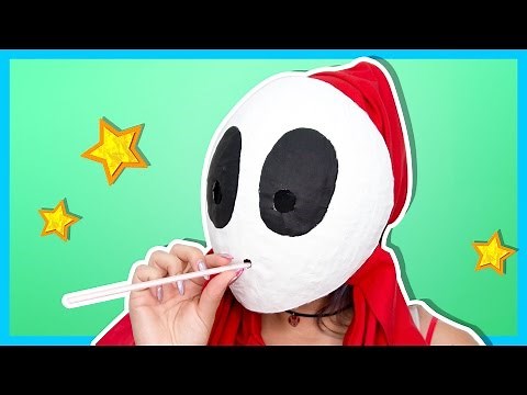 HOW TO BE SHY GUY! - Paper Mario: Color Splash - Shy Guy Mask DIY