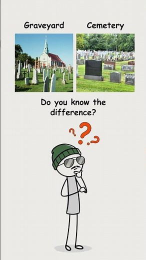 Graveyard vs Cemetery | Do you know the real difference? #dailyenglish 📚✨