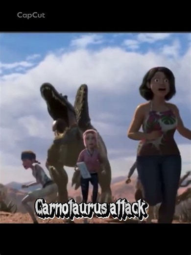 What if demon meets…😱#edit#jurassicworld#carnotaurus attack