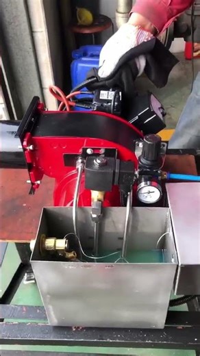 Ignition test of waste oil burner BNW10 #burner #boilerburner