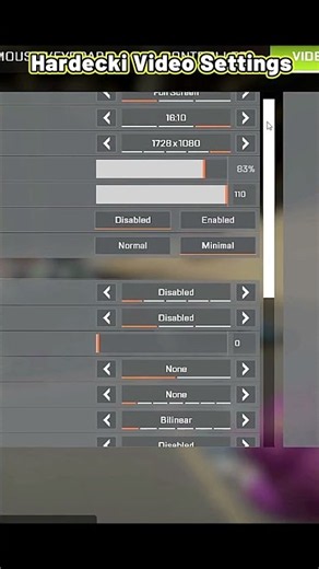 Hardecki Apex Video Settings - #apex #apexlegends #apexsettings #settings #prosettings #gaming #fps