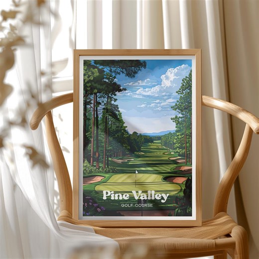 Pine Valley, New Jersey Poster, US Golf, Golf Course, Gift for Golf Lovers, Decor for Golf Fans, Home Decor for Golf Fans - Etsy