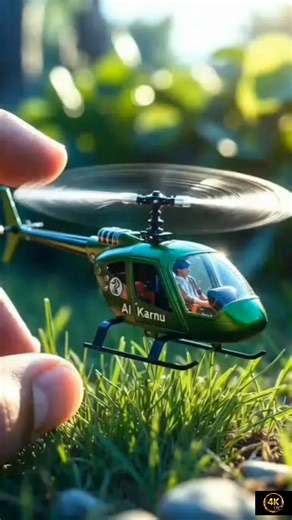 Mini Helicopter Flying in Sky 🚁 Tiny Helicopter Action