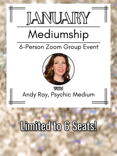 Next Mediumship Zoom Group is scheduled for January 25, 2026 - 6PM Eastern It's a 6 Person Zoom Group...everyone gets a reading!! If you'd prefer a private mediumship experience, check out private reading availability for 2026 www.andyraymedium.com #psychicreading #mediumshipreading #tarot #evidentialreading #spirituality