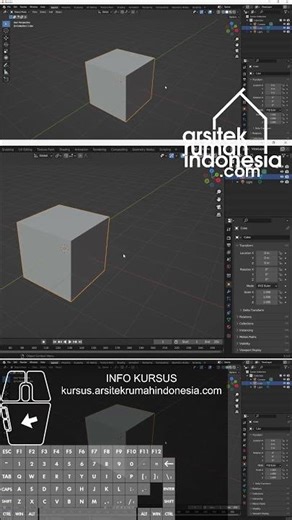 Split edge and vertex in blender #blenderindonesia #blender3d #blendertutorial #blender