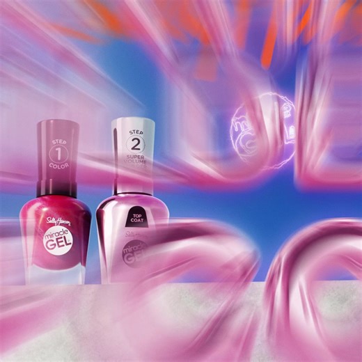 2 steps, gel-like wear. No lamp needed. Up to 16 days of color plus a volume top coat with 41% more plumping agents. ⚡️ | Sally Hansen