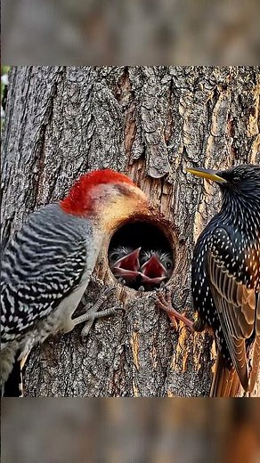 Red-bellied Woodpecker: 60 Seconds From Egg to Survival | Hidden Tree Nest Journey