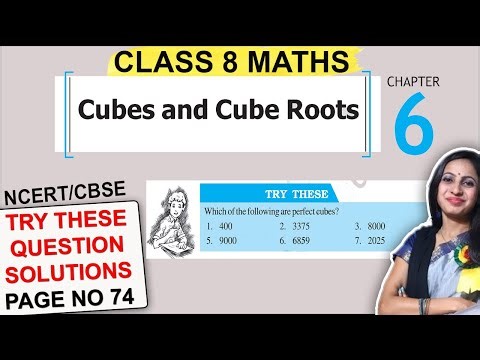 Class 8 Maths Chapter 6 Try These Questions Page no 74 | Cubes and Cube Roots | CBSE 8th