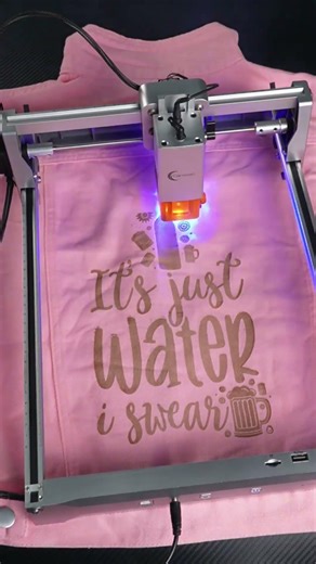 K15 Pro Engraves a Pink Denim Jacket