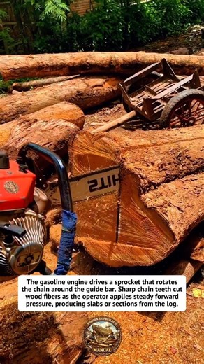 Chainsaw Slab Cutting Huge Log Fast Process Video Pro Tool HD 2026! #Chainsaw #WoodCutting