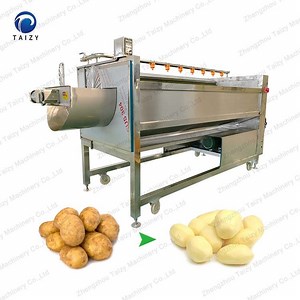 [Hot Item] Industrial Potato Peeler Spiral Discharge Washing and Peeling Machine