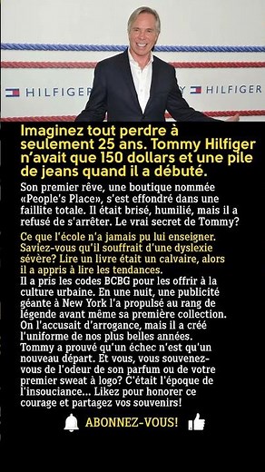 Tommy Hilfiger: Le survivant qui a transformé son échec en empire