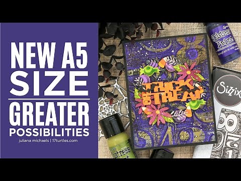 Tim Holtz A5 Embossing Folder Ideas | Distress Paint + Stamping Techniques