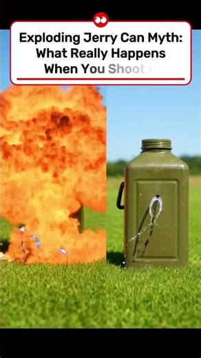 Exploding Jerry Can Myth: What Really Happens When You Shoot It #shorts #hollywood #mythvsfact