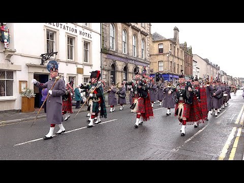 Farewell to Gibraltar by SCOTS Pipes & Drums and combined Royal Regiment of Scotland bands