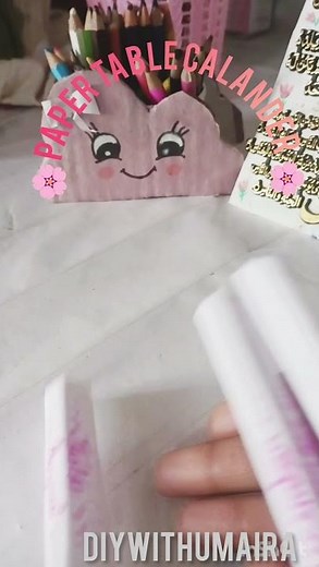 Diy paper table calander 2026# diy#craft#youtubeshorts #diywithumaira