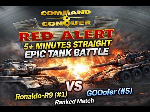 Command & Conquer: Red Alert Remastered — 5+ Minutes Straight Epic Tank Battle