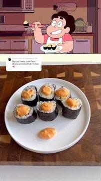 Snack Sushi From Steven Universe 🍣 🍱 ⭐️ #sushi #shorts #snacks #stevenuniverse #food