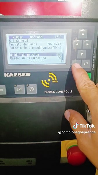 Acceso y Configuración del Kaeser Sigma Control 2