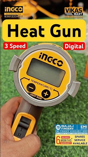 INGCO 2000W Heat Gun with LCD Display | HG200058 Demo & Review Price ₹3,149 | Vikas Tool Mart Erode