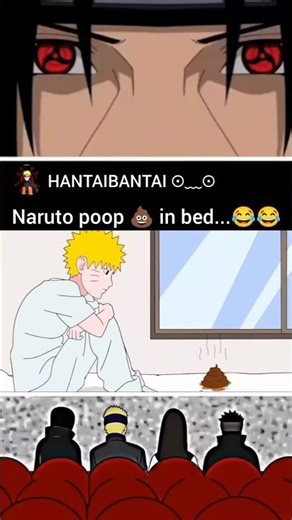 Naruto poop 💩 in bed...😂😂 #anime #naruto #hinata #sasuke #poop
