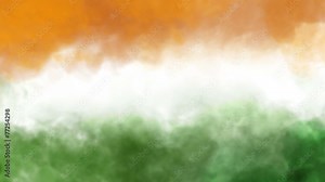 three colors smoke animation, indian national flag
