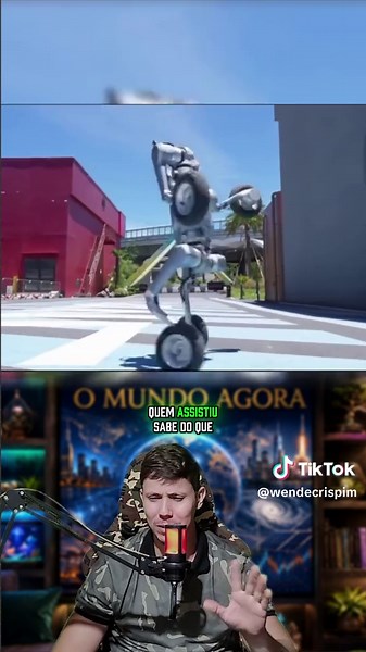 O INCRÍVEL ROBÔ AS2-W 🤖🛞 Esse robô quadrúpede com rodas consegue se adaptar a diferentes terrenos, subir degraus e superar diversos obstáculos. Sua apresentação impressionou pela força, velocidade e equilíbrio, além de fazer imaginar as inúmeras possibilidades de uso no futuro. 🚀 #Robótica #Tecnologia #InteligênciaArtificial #OMundoAgora #WendeCrispim
