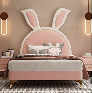 [Hot Item] Kids Bedroom Furniture Cute Style Design Bed for Girls Light Luxury Bed