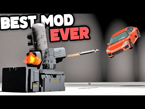 This Is The COOLEST Mod I've EVER Seen! SO MUCH DESTRUCTION! - BeamNG Drive Missile Turret Mod
