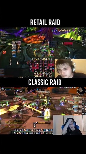 Retail raid vs Classic raid | World of Warcraft raiding meme