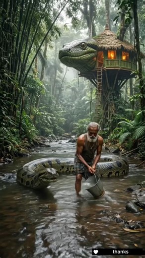 Secret Anaconda House in Jungle Luxury Inside! #anaconda #snakehouse #junglelife