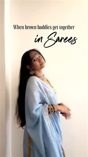 Katie Kavi on Instagram: "After So Long, my girls 🥹💙😭 Haven’t met them in ages and obviously our crazy side came out. Thank you @sacktivel05 for inviting us for your big day. A union and a reunion 🥰 Saree by @yeshansarees btw. #sarees #weddingseason #sareelove❤️ #sareegirl #desigirl"