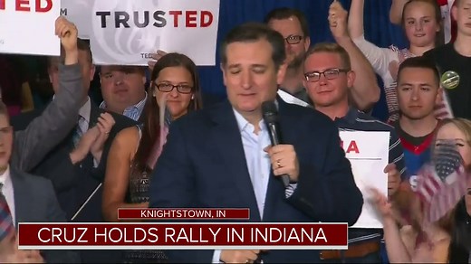 Donald Trump's closest competitor is looking to Hoosier State voters to keep his campaign alive