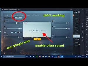 how to fix this option will be available your device soon and ultra sfx sound quality Gameloop