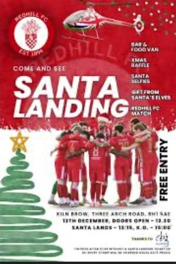 Santa landing at kill brown passcode: RH1 5AE