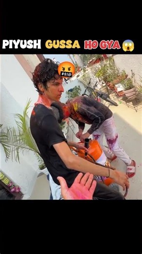 Piyush Gussa Ho Gaya! 😡#piyushjoshi #vlog #shorts #holi #funny #souravjoshivlogs