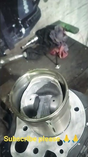 😲😲How to bullet Head valve guide fiting & piston boring.#bulletlover #automobile#pistons#trending.