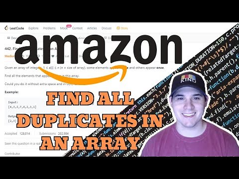 Amazon Coding Interview Question - Find All Duplicates in Array [LeetCode]
