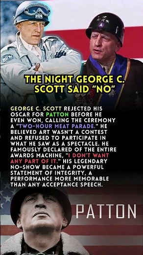 Why George C. Scott Refused His Oscar