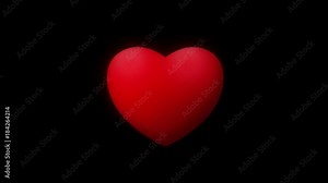 heart vertical glitch interference on digital old red led lcd computer tv screen animation seamless loop - new dynamic holiday retro joyful colorful vintage video footage