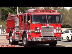 LAFD Engine 83 & Rescue 83 Responding