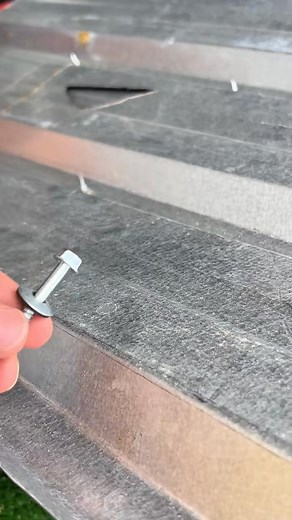 Punched a hole in the roof tile by accident? Here’s how to fix it Quick, strong, simple #CaliGarage #RoofFix #DIYRepair | sandscanusa
