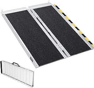 BEJONI Portable Wheelchair Ramp 3FT, Folding Non-Slip Aluminum Handicap Ramp, Door Threshold Wheel Chair Ramps for Home Steps, Scooter, Doorways, Entry Use, Curbs, Stairs