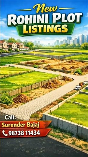 Delhi Rohini Plots for Sale 📌⬇️ Sector 27 to 38🤠