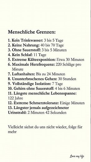 Menschliche Grenzen: Wie lange können wir überleben? 🧠🛑