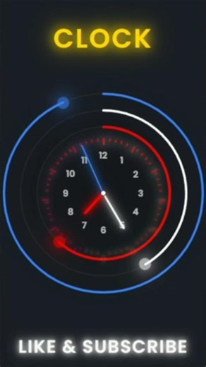 Amazing Tech Clock Animation Using HTML CSS JS